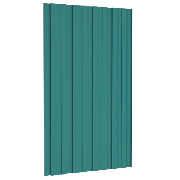 Panou de acoperiș 12 pcs Verde 80 x 45 cm Oțel galvanizat - WALTI WALTI