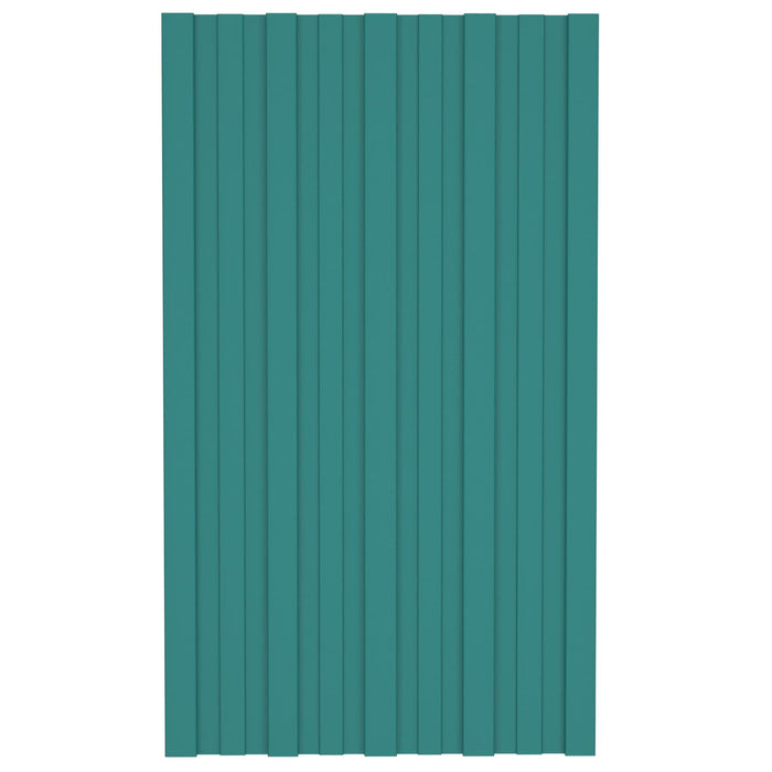 Panou de acoperiș 12 pcs Verde 80 x 45 cm Oțel galvanizat - WALTI WALTI