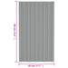 Panou de acoperiș 12 pcs Gri 80 x 45 cm Oțel galvanizat - WALTI WALTI