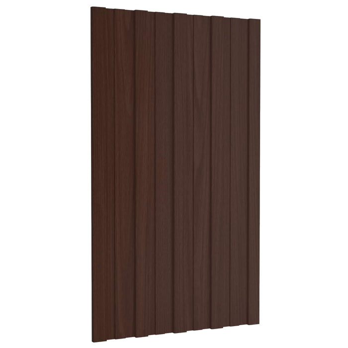 Panou de acoperiș 36 pcs Maro 80 x 45 cm Oțel galvanizat WALTI