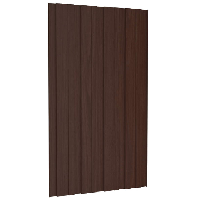 Panou de acoperiș 36 pcs Maro 80 x 45 cm Oțel galvanizat WALTI