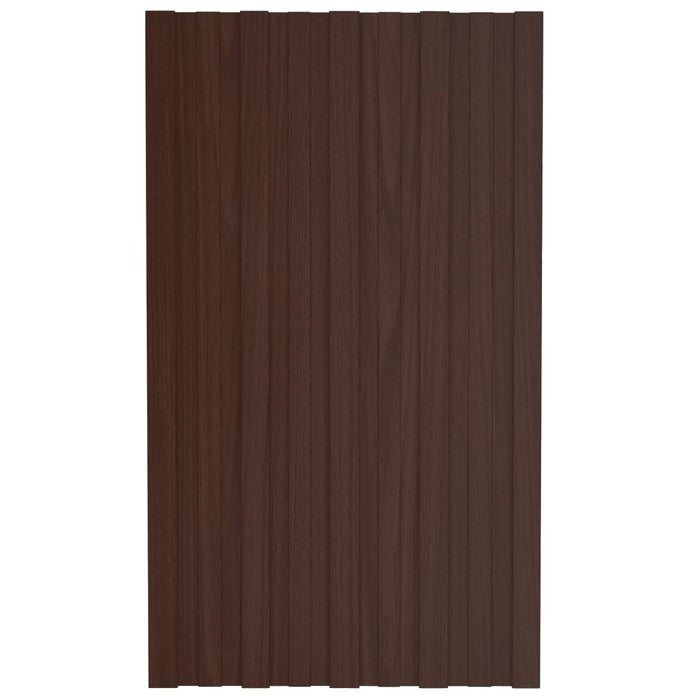 Panou de acoperiș 36 pcs Maro 80 x 45 cm Oțel galvanizat WALTI