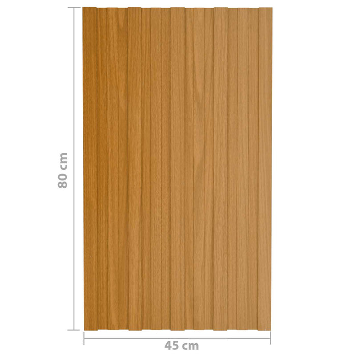 Panou de acoperiș 36 pcs natural 80 x 45 cm Oțel galvanizat - WALTI WALTI