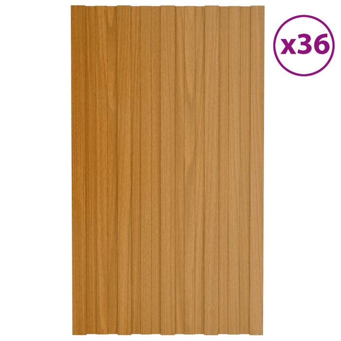 Panou de acoperiș 36 pcs natural 80 x 45 cm Oțel galvanizat - WALTI WALTI
