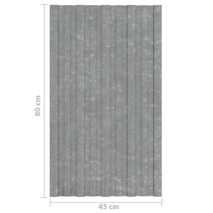 Panou de acoperiș 12 pcs Argintiu 80 x 45 cm Oțel galvanizat - WALTI WALTI