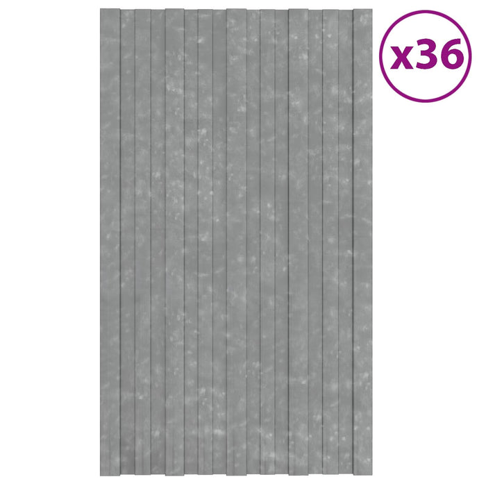 Panou de acoperiș 36 pcs Argintiu 80 x 45 cm Oțel galvanizat - WALTI WALTI