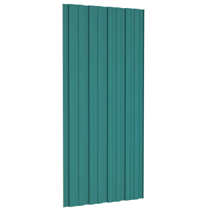 Panou de acoperiș 36 pcs Verde 100 x 45 cm Oțel galvanizat - WALTI WALTI