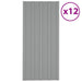 Panou de acoperiș 12 pcs Gri 100 x 45 cm Oțel galvanizat - WALTI WALTI