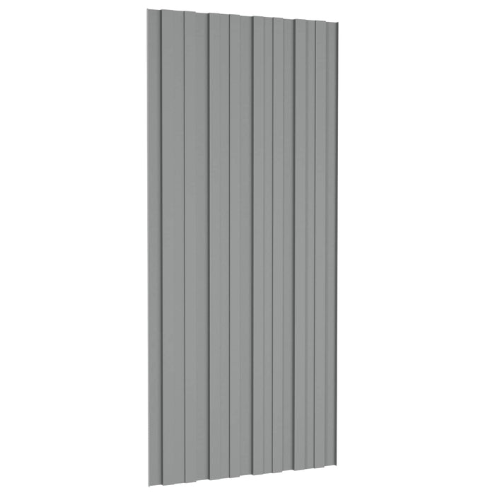 Panou de acoperiș 36 pcs Gri 100 x 45 cm Oțel galvanizat - WALTI WALTI