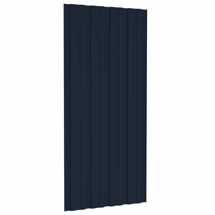 Panou de acoperiș 12 pcs Antracit 100 x 45 cm Oțel galvanizat - WALTI WALTI