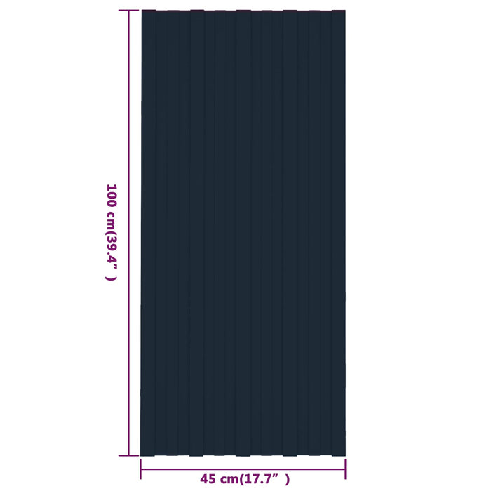 Panou de acoperiș 12 pcs Antracit 100 x 45 cm Oțel galvanizat - WALTI WALTI