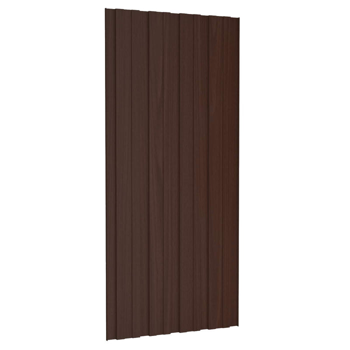 Panou de acoperiș 12 pcs Maro 100 x 45 cm Oțel galvanizat - WALTI WALTI