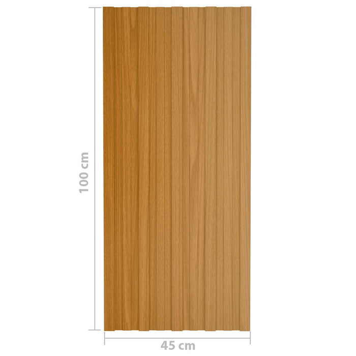 Panou de acoperiș 12 pcs natural 100 x 45 cm Oțel galvanizat - WALTI WALTI