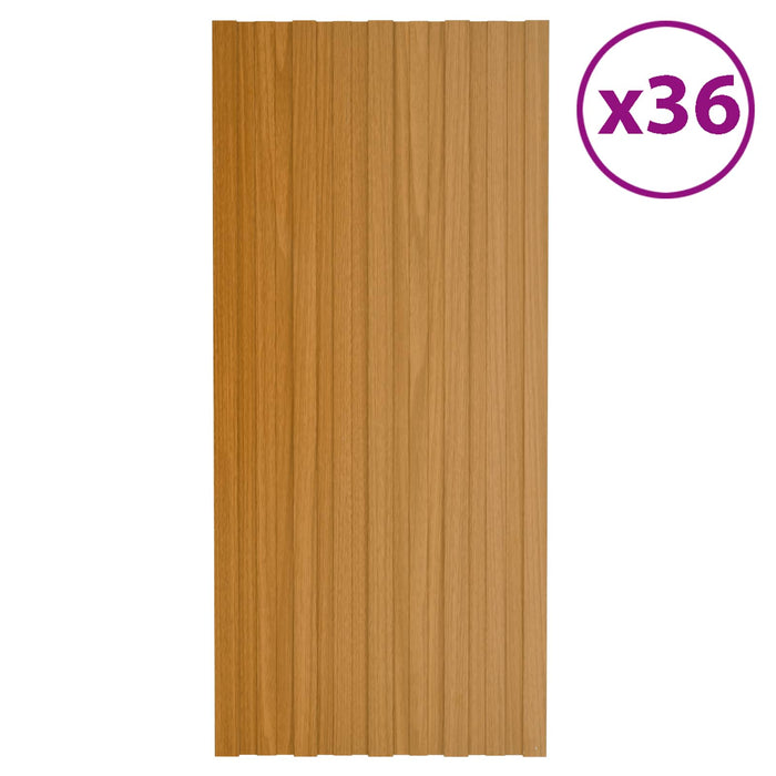 Panou de acoperiș 36 pcs natural 100 x 45 cm Oțel galvanizat - WALTI WALTI