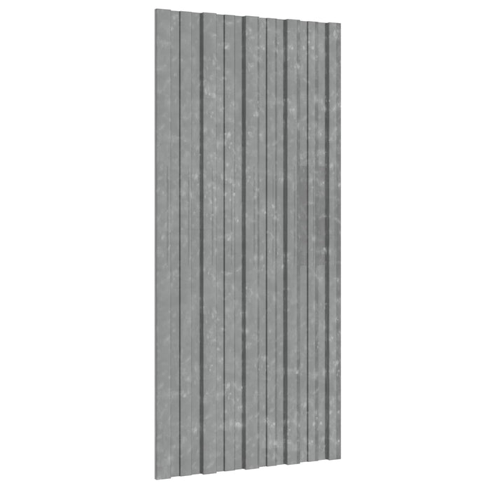 Panou de acoperiș 12 pcs Argintiu 100 x 45 cm Oțel galvanizat WALTI