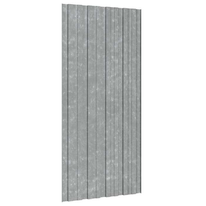 Panou de acoperiș 12 pcs Argintiu 100 x 45 cm Oțel galvanizat WALTI