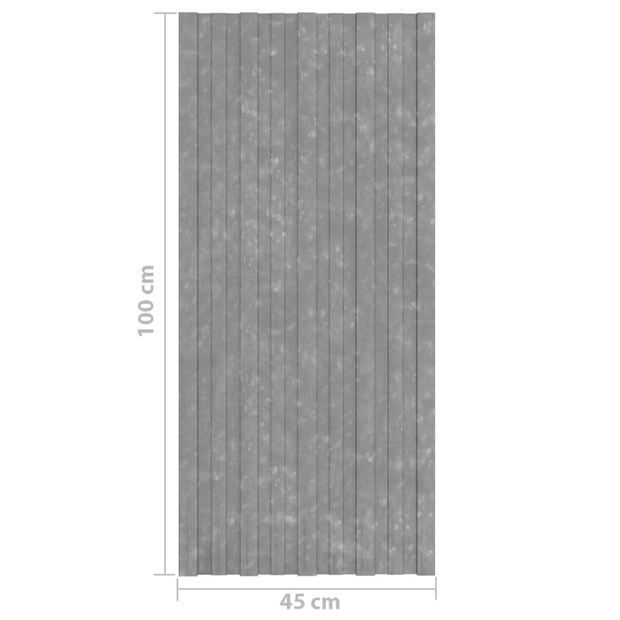 Panou de acoperiș 12 pcs Argintiu 100 x 45 cm Oțel galvanizat WALTI