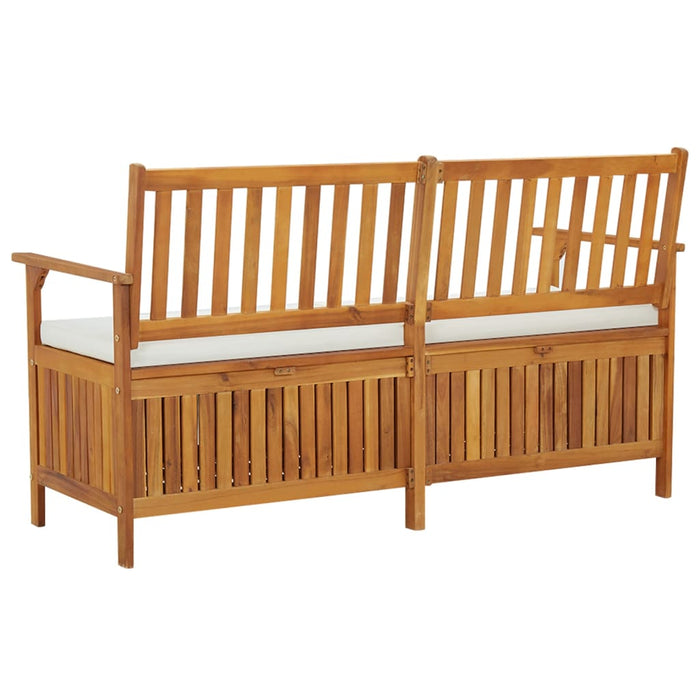 Bancă de depozitare cu pernă, 148 cm, lemn masiv de acacia - WALTI WALTI