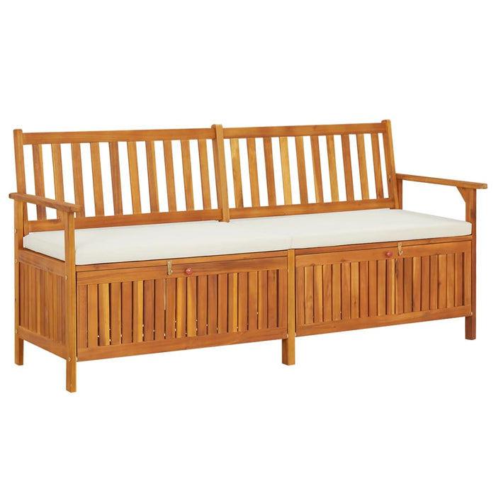 Bancă de depozitare cu pernă, 170 cm, lemn masiv de acacia - WALTI WALTI