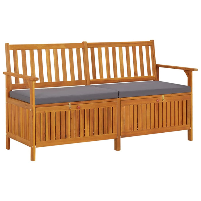 Bancă de depozitare cu pernă, 148 cm, lemn masiv de acacia - WALTI WALTI