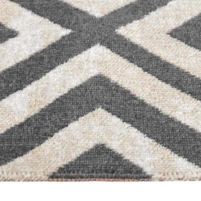 Covor de exterior negru/bej deschis 80x250 cm țesătură plată WALTI