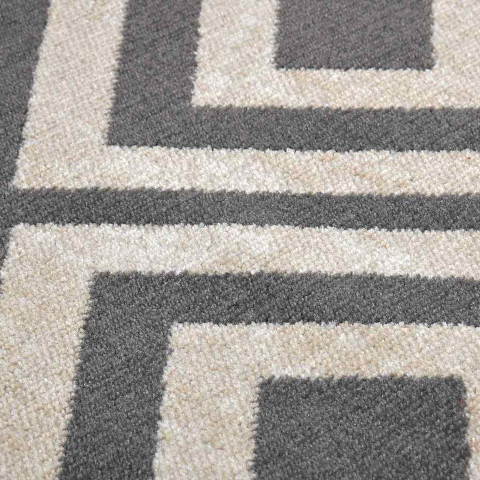 Covor de exterior negru/bej deschis 80x250 cm țesătură plată WALTI