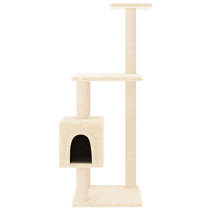 Ansamblu pisici cu stâlpi din funie de sisal, crem, 104 cm WALTI