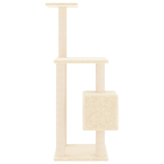 Ansamblu pisici cu stâlpi din funie de sisal, crem, 104 cm WALTI