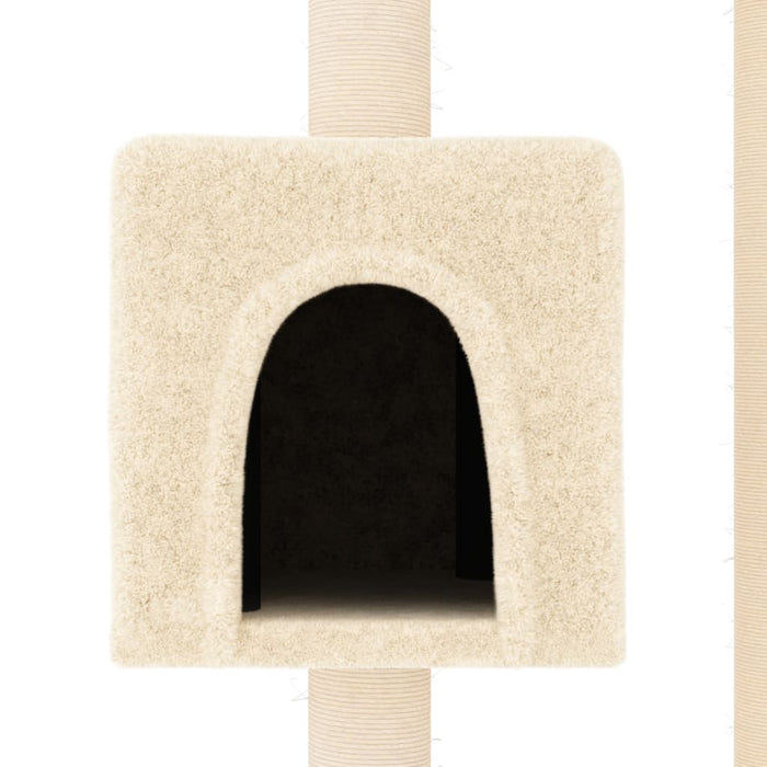Ansamblu pisici cu stâlpi din funie de sisal, crem, 104 cm WALTI