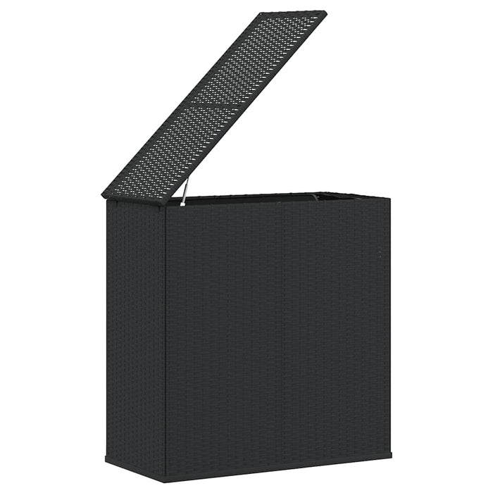 Ladă de perne pentru grădină, negru, 100x49x103,5 cm, ratan PE - WALTI WALTI