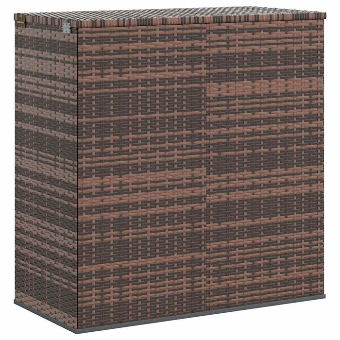 Ladă grădină pentru perne, maro, 100x49x103,5 cm, ratan PE - WALTI WALTI