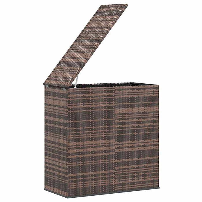 Ladă grădină pentru perne, maro, 100x49x103,5 cm, ratan PE - WALTI WALTI