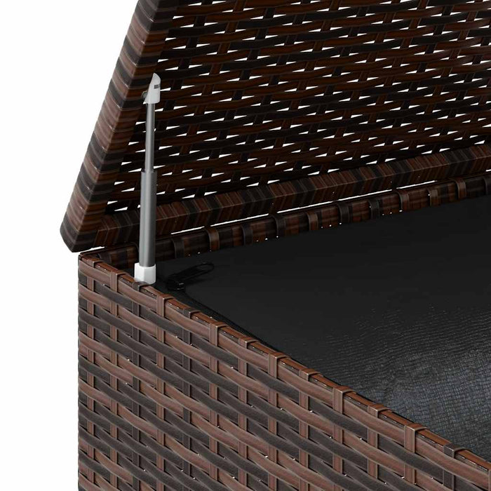 Ladă grădină pentru perne, maro, 100x49x103,5 cm, ratan PE - WALTI WALTI