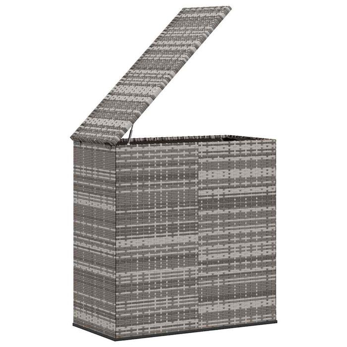 Ladă grădină pentru perne, gri, 100x49x103,5 cm, ratan PE WALTI