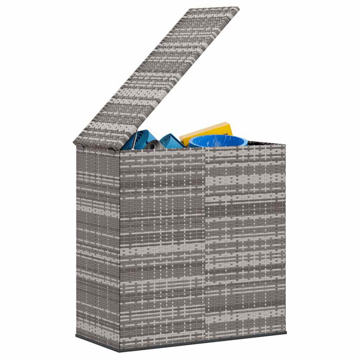 Ladă grădină pentru perne, gri, 100x49x103,5 cm, ratan PE WALTI