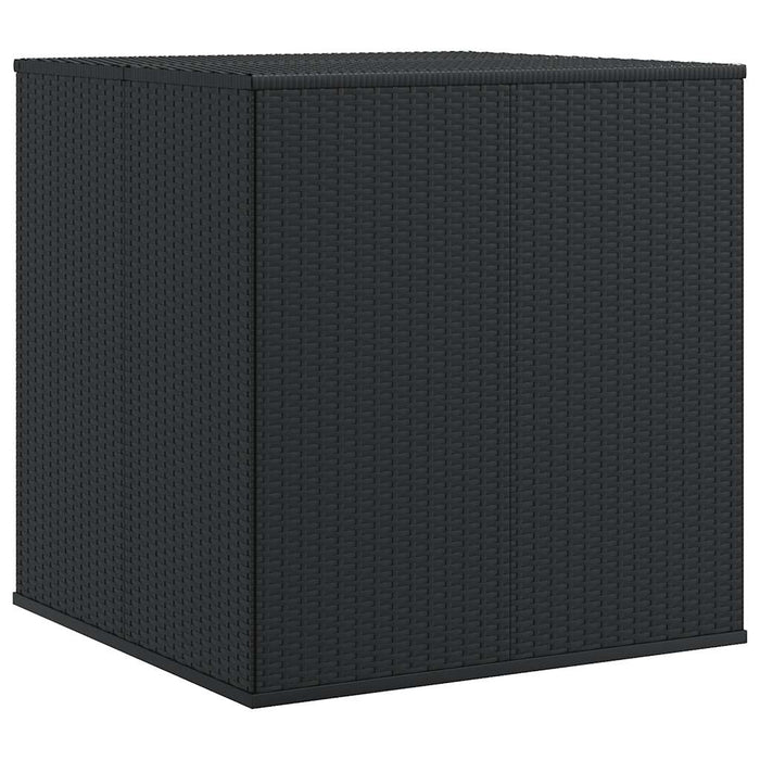 Ladă grădină pentru perne, negru, 100x97,5x104 cm, ratan PE - WALTI WALTI