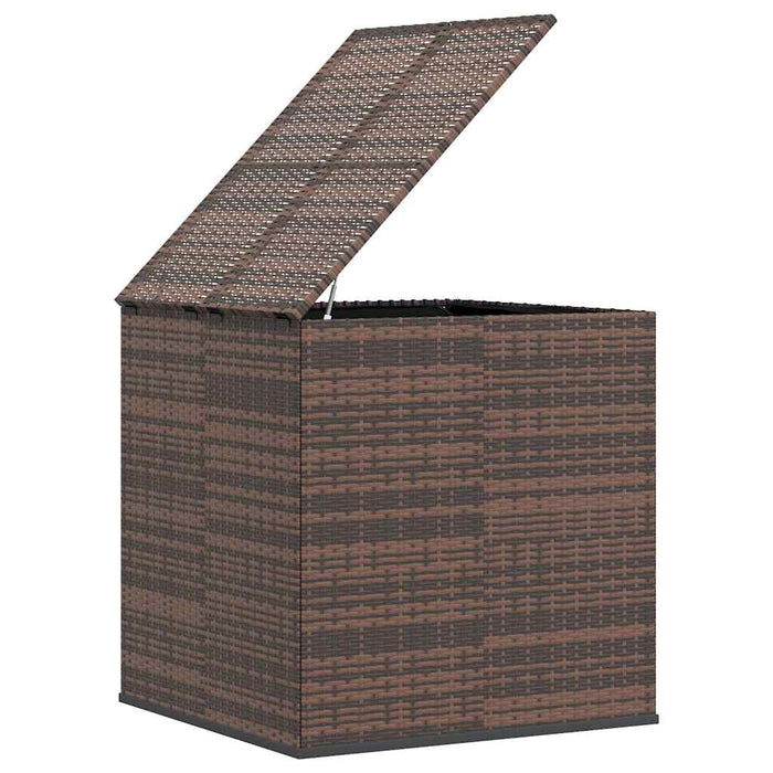 Ladă grădină pentru perne, maro, 100x97,5x104 cm, ratan PE - WALTI WALTI