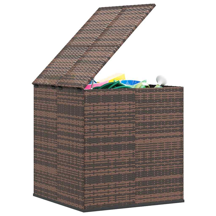 Ladă grădină pentru perne, maro, 100x97,5x104 cm, ratan PE - WALTI WALTI