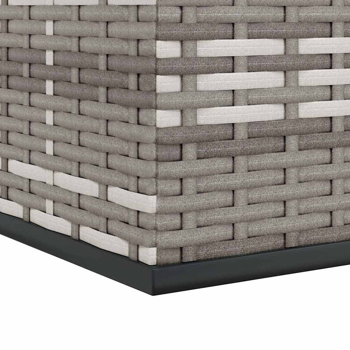 Ladă grădină pentru perne, gri, 100x97,5x104 cm, ratan PE - WALTI WALTI