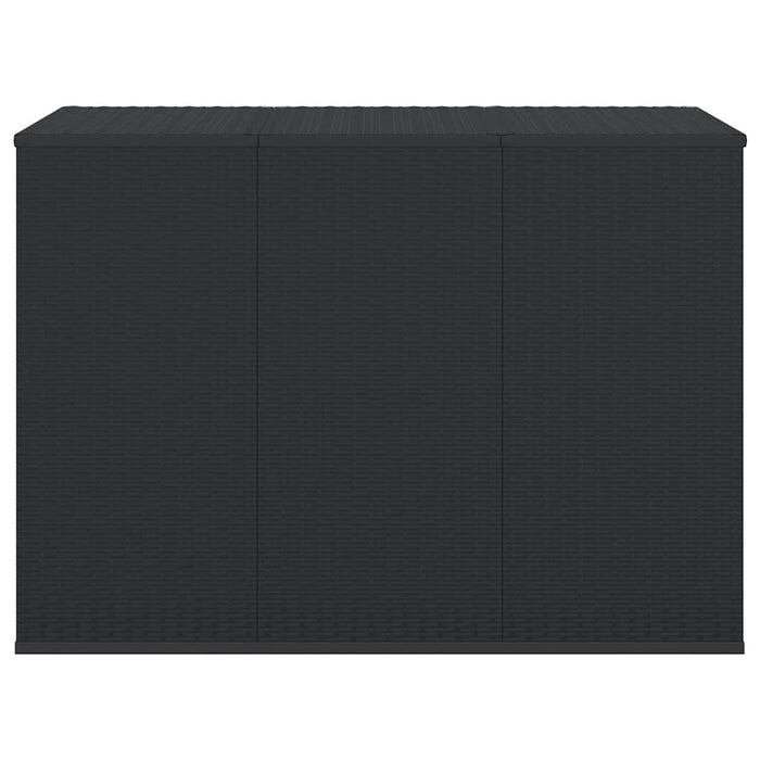 Ladă de perne pentru grădină, negru, 145x100x103 cm, PE ratan - WALTI WALTI