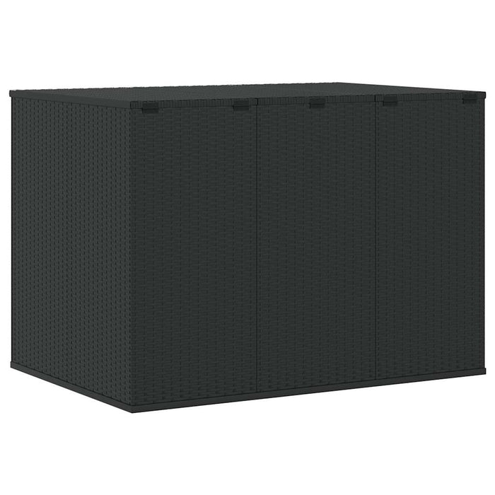 Ladă de perne pentru grădină, negru, 145x100x103 cm, PE ratan - WALTI WALTI