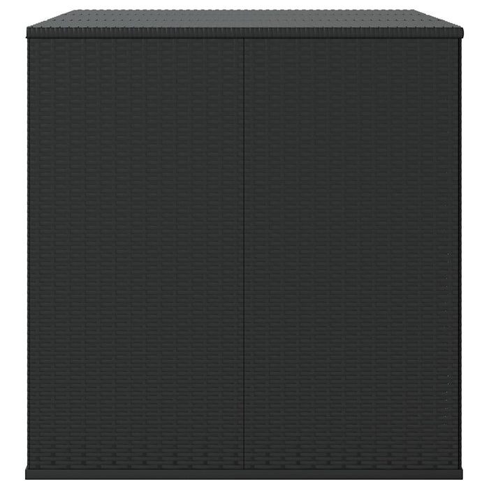 Ladă de perne pentru grădină, negru, 145x100x103 cm, PE ratan - WALTI WALTI