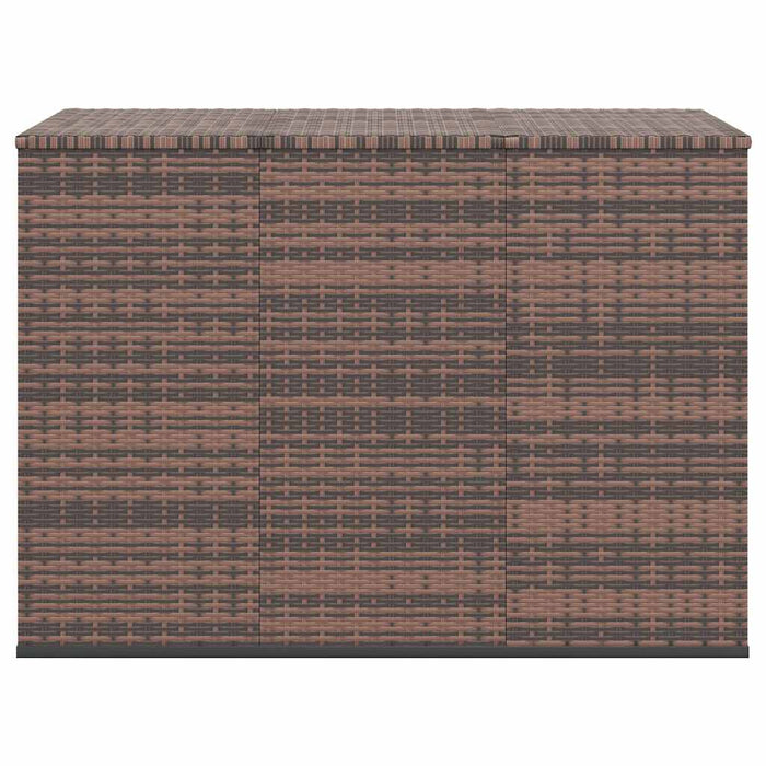 Ladă grădină pentru perne, maro, 145x100x103 cm, ratan PE WALTI