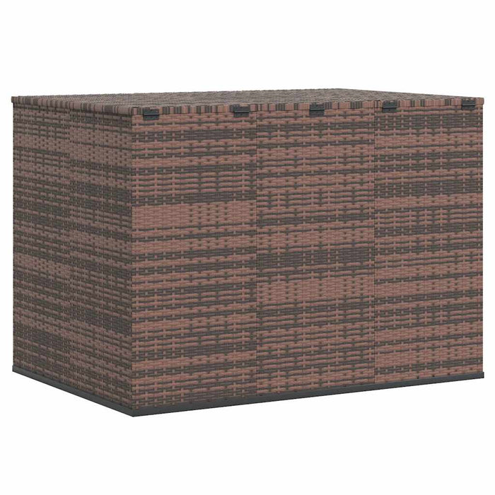 Ladă grădină pentru perne, maro, 145x100x103 cm, ratan PE WALTI