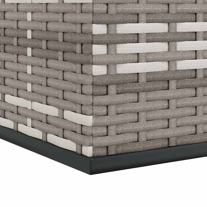 Ladă grădină pentru perne, gri, 145x100x103 cm, ratan PE - WALTI WALTI