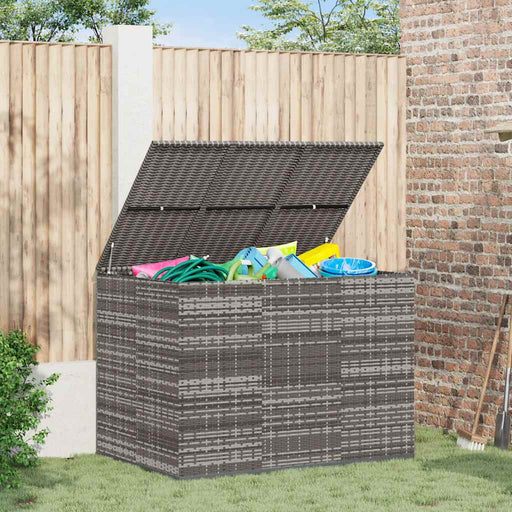 Ladă grădină pentru perne, gri, 145x100x103 cm, ratan PE - WALTI WALTI