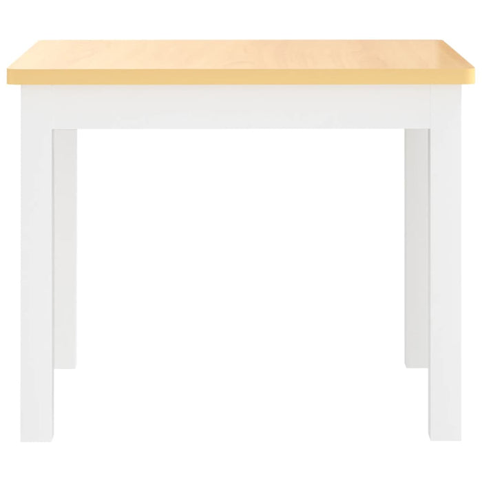 Set masă&scaune pentru copii, 3 piese, alb și bej, MDF - WALTI WALTI