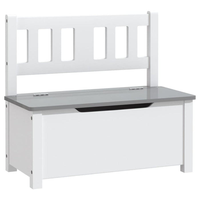 Set masă&scaune pentru copii, 4 piese, alb și gri, MDF - WALTI WALTI
