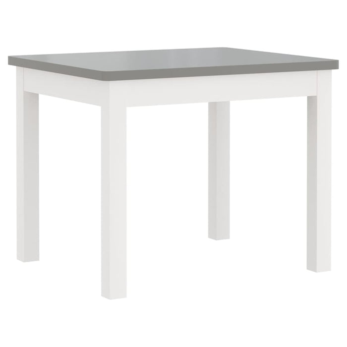 Set masă&scaune pentru copii, 4 piese, alb și gri, MDF - WALTI WALTI