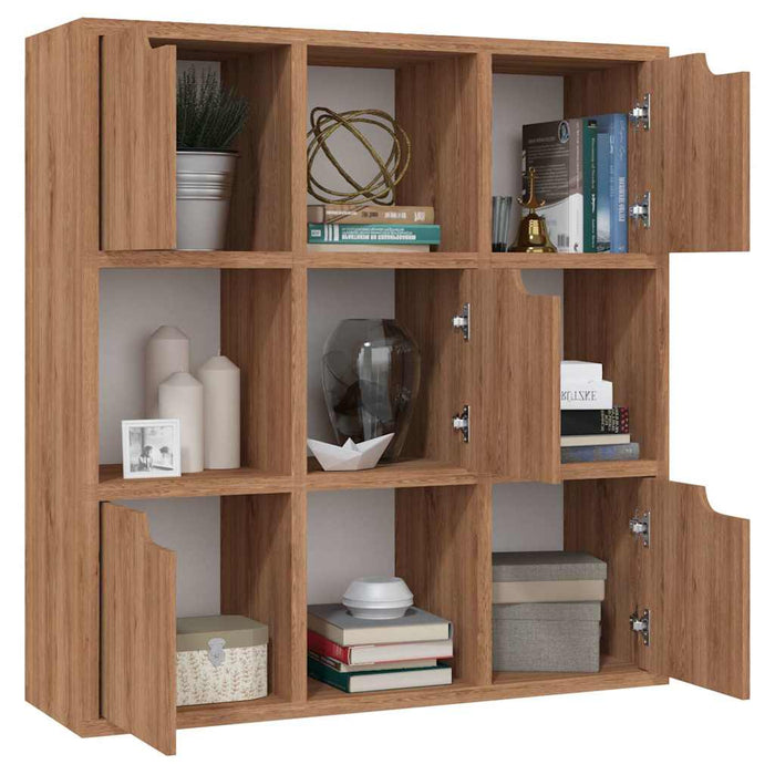 Bibliotecă, stejar maro, 88,5x27,5x88 cm, lemn prelucrat WALTI
